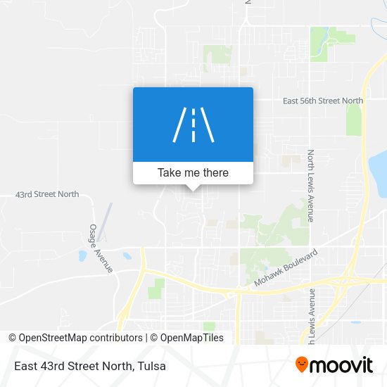 Mapa de East 43rd Street North