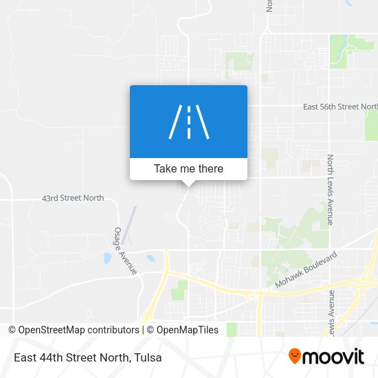 East 44th Street North map