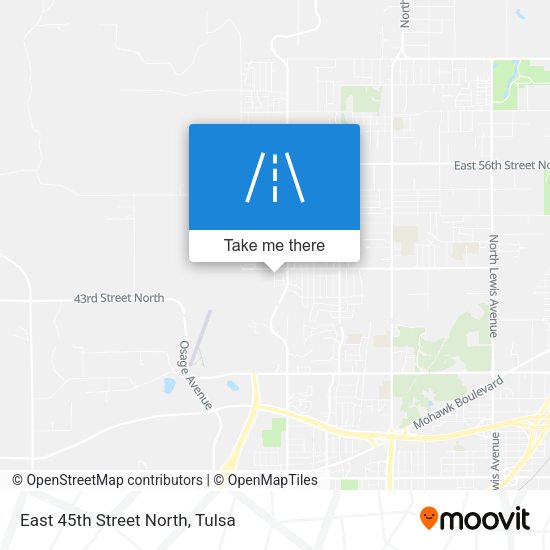 East 45th Street North map