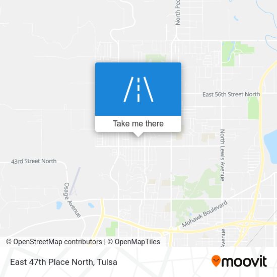 East 47th Place North map
