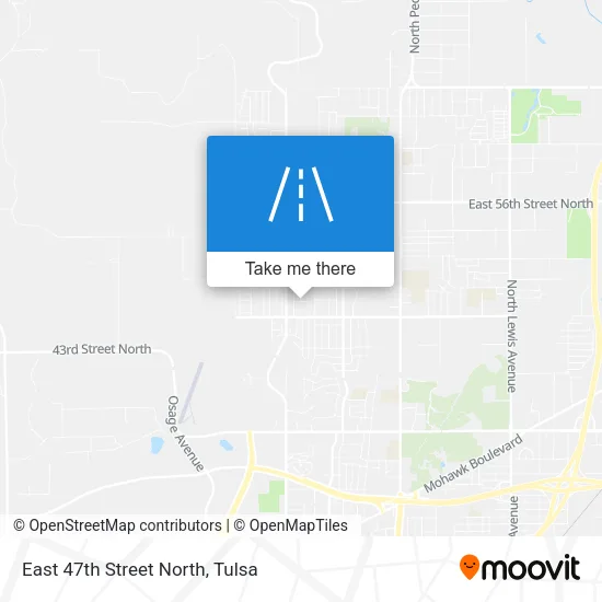 East 47th Street North map