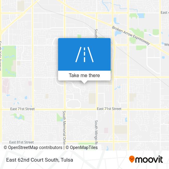 East 62nd Court South map