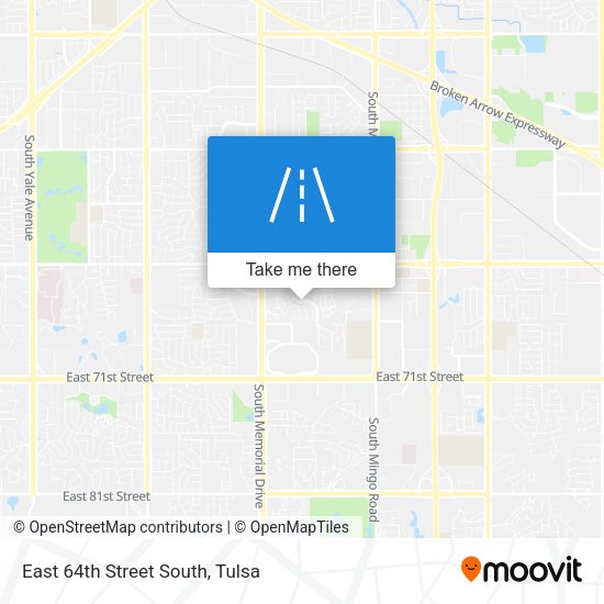 East 64th Street South map