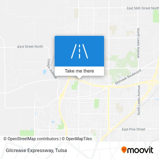 Mapa de Gilcrease Expressway