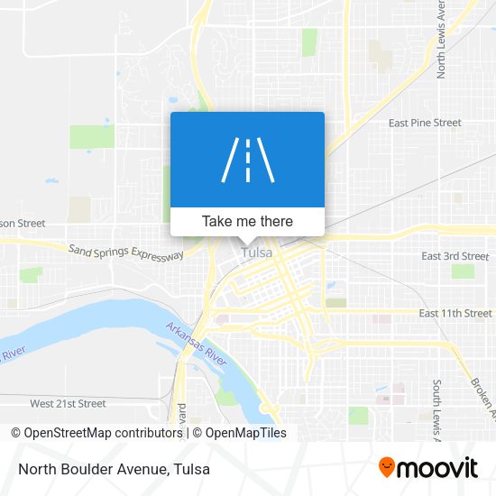 North Boulder Avenue map