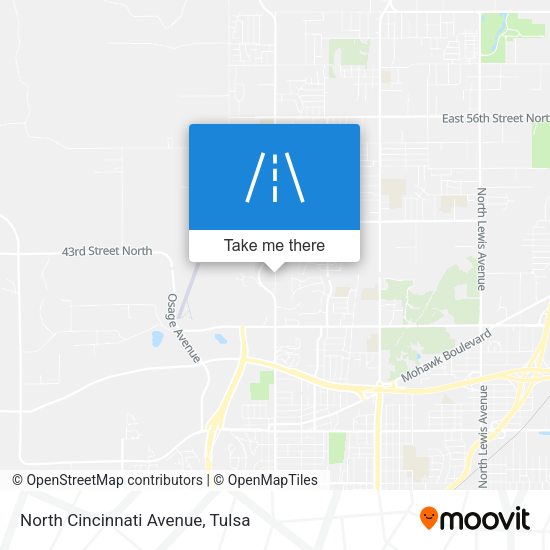 North Cincinnati Avenue map