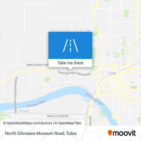 North Gilcrease Museum Road map