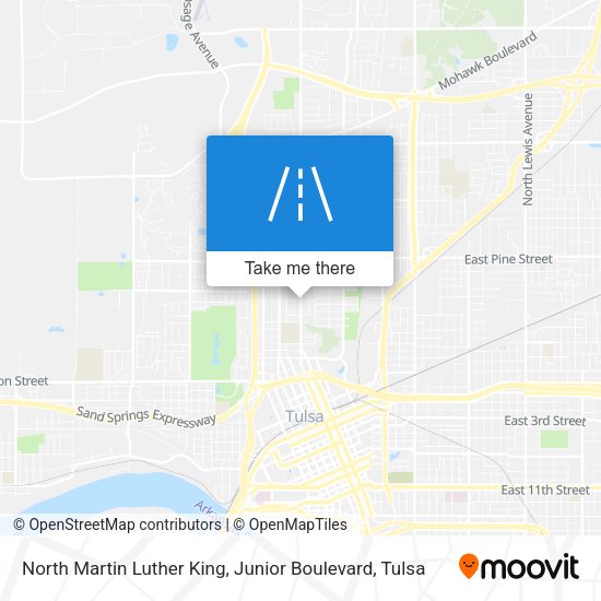 North Martin Luther King, Junior Boulevard map