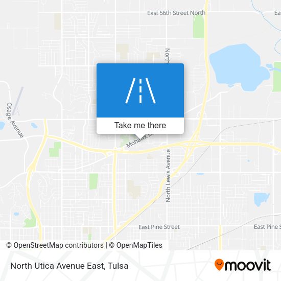 North Utica Avenue East map