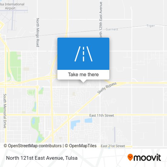Mapa de North 121st East Avenue