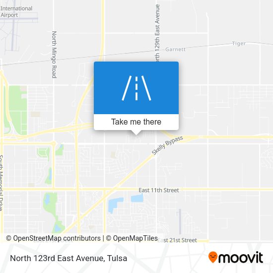 North 123rd East Avenue map