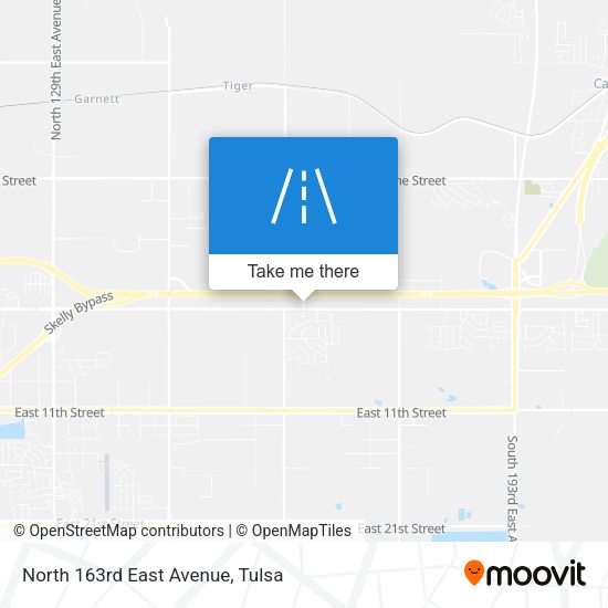 Mapa de North 163rd East Avenue