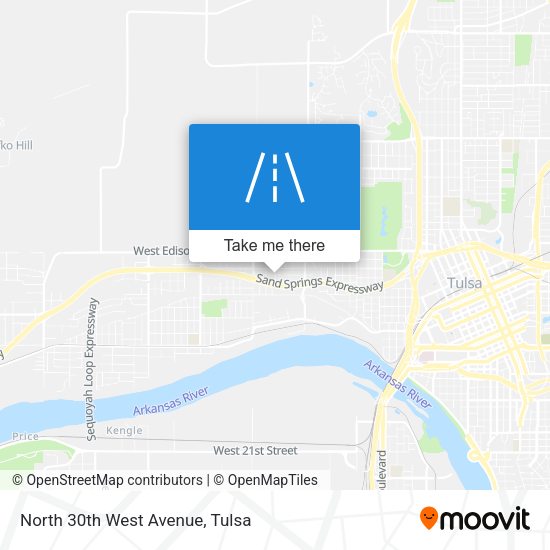 North 30th West Avenue map