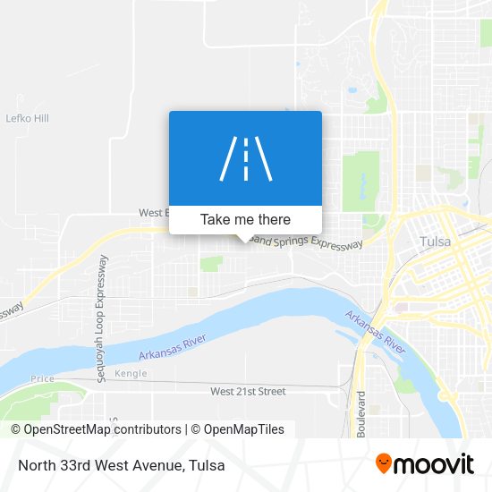 Mapa de North 33rd West Avenue