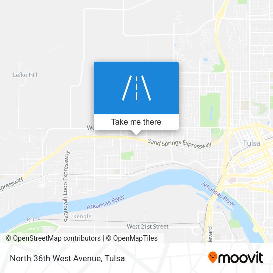 Mapa de North 36th West Avenue