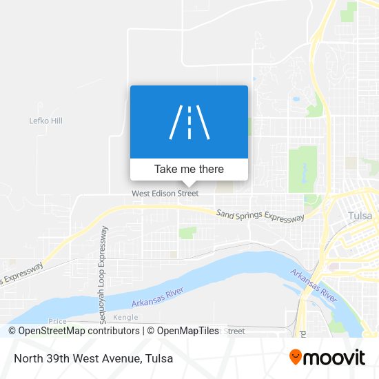 North 39th West Avenue map