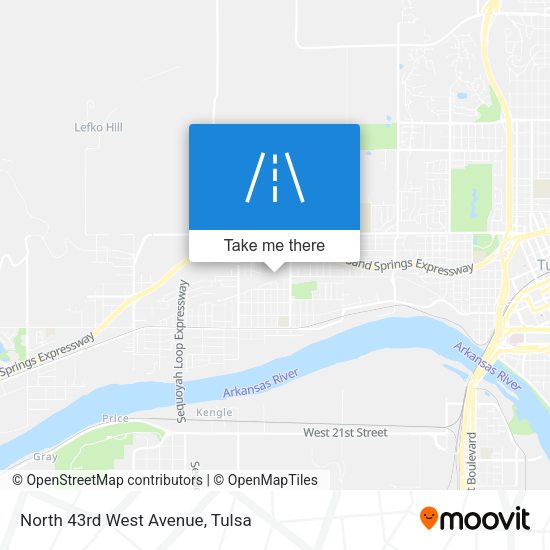 North 43rd West Avenue map