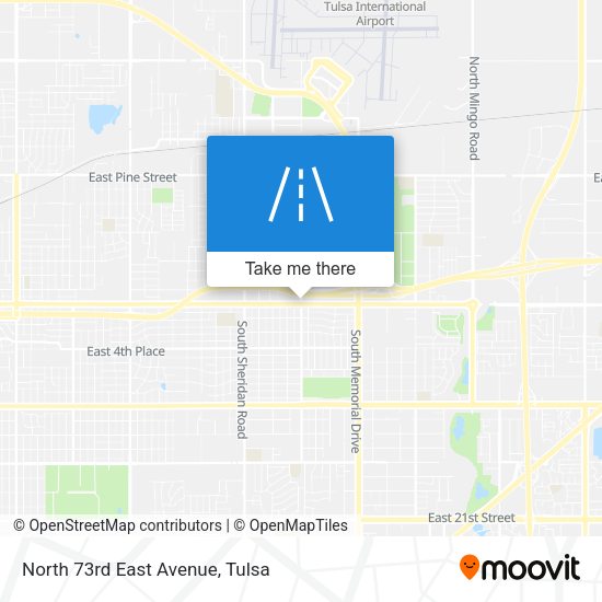 North 73rd East Avenue map