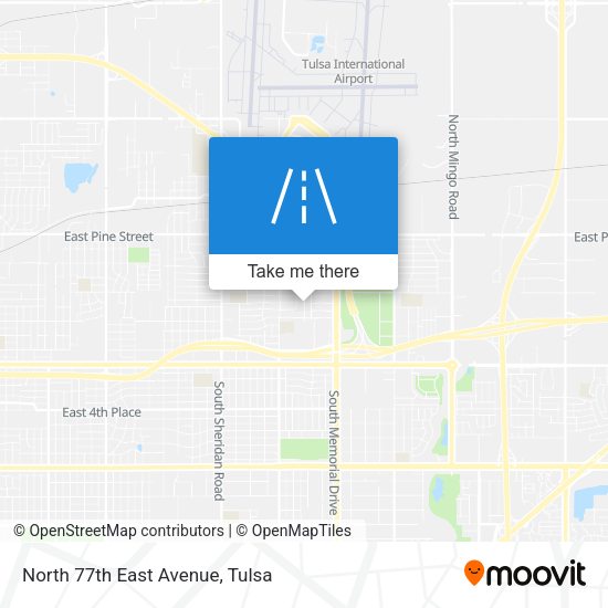 North 77th East Avenue map