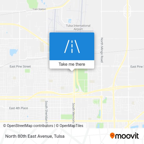 Mapa de North 80th East Avenue