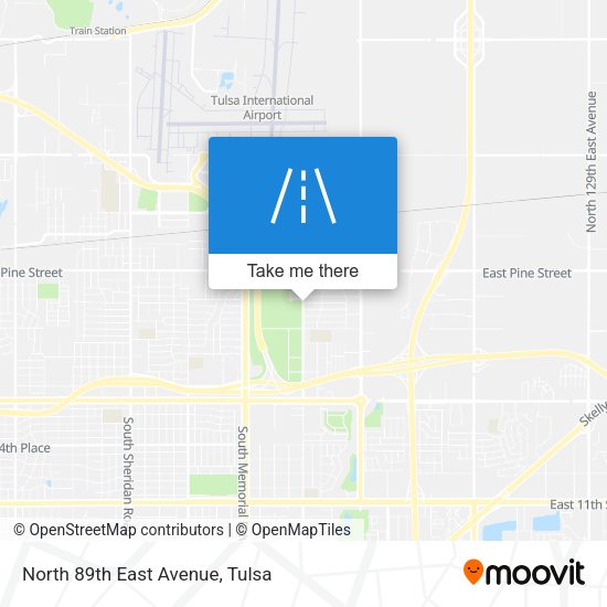 Mapa de North 89th East Avenue