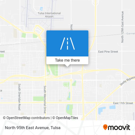 North 95th East Avenue map