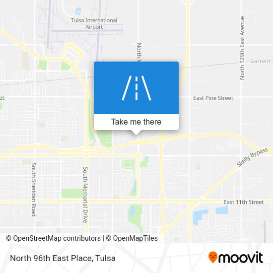 North 96th East Place map