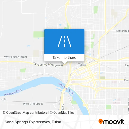 Sand Springs Expressway map
