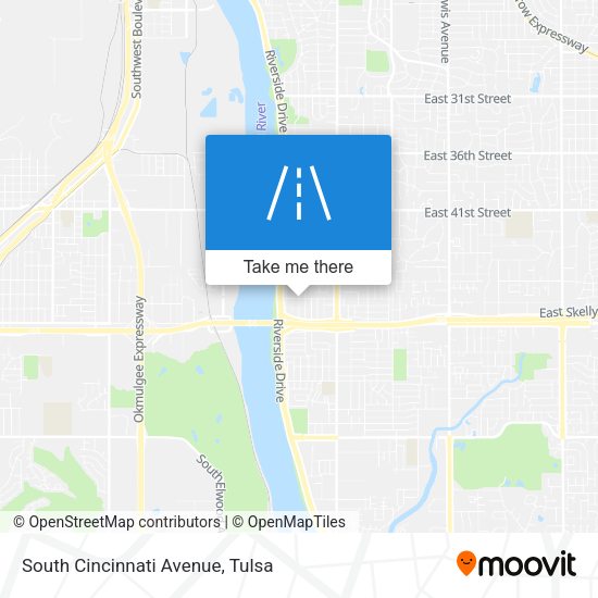 South Cincinnati Avenue map