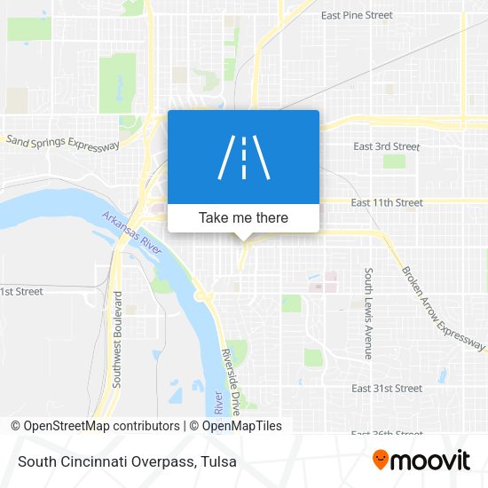 Mapa de South Cincinnati Overpass