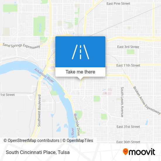 South Cincinnati Place map