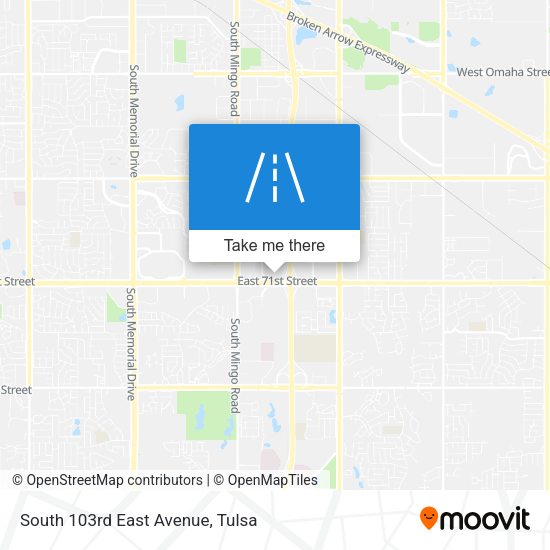 South 103rd East Avenue map