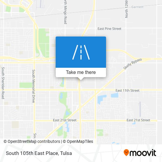 South 105th East Place map