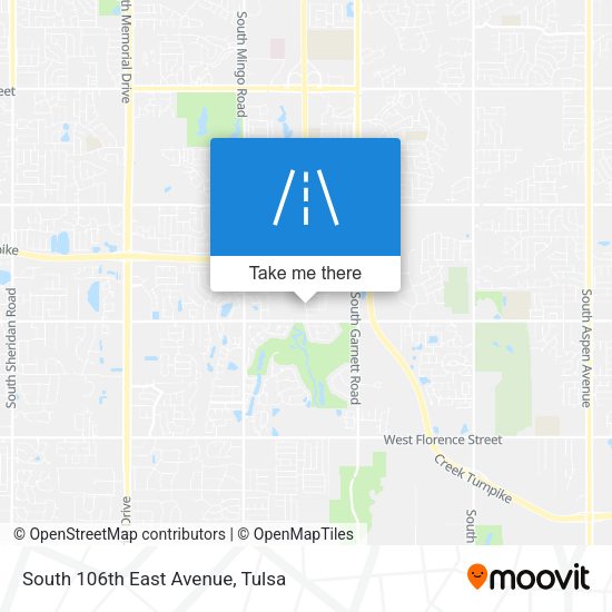 Mapa de South 106th East Avenue