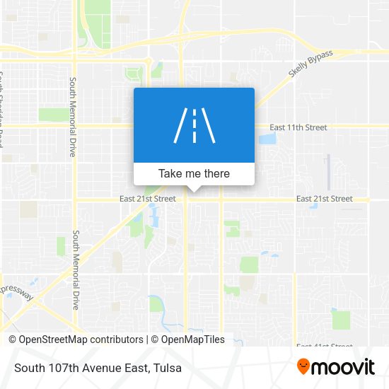 South 107th Avenue East map