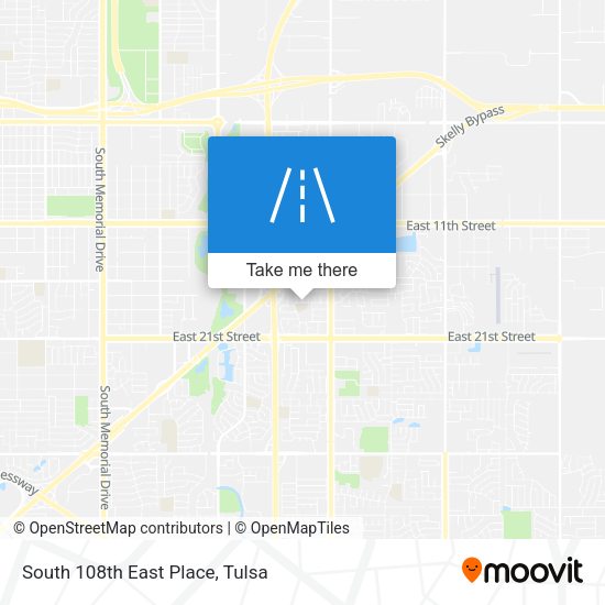 South 108th East Place map