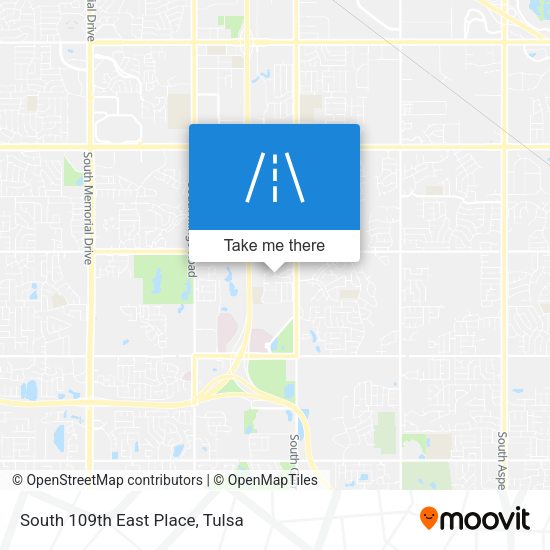 South 109th East Place map