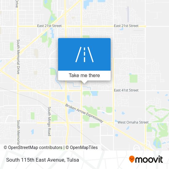 South 115th East Avenue map