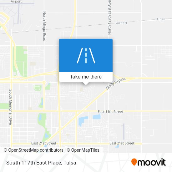 South 117th East Place map