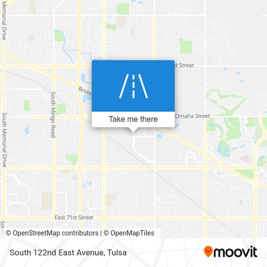 South 122nd East Avenue map
