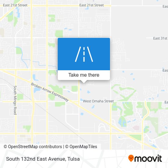 Mapa de South 132nd East Avenue