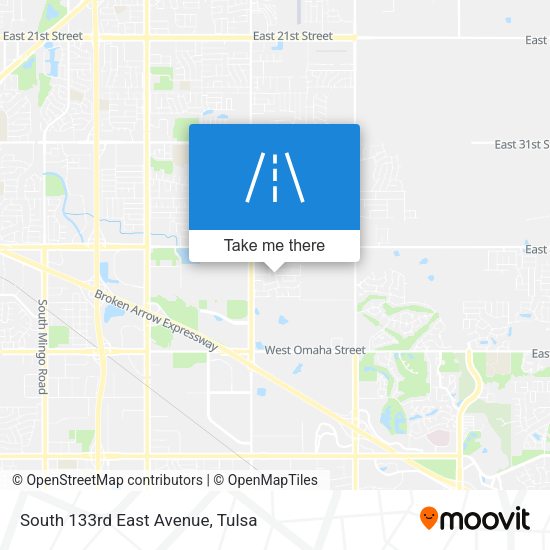 South 133rd East Avenue map