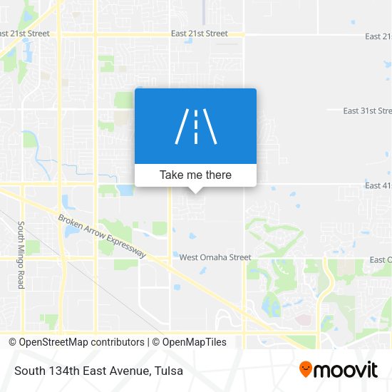 Mapa de South 134th East Avenue