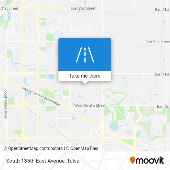 Mapa de South 135th East Avenue
