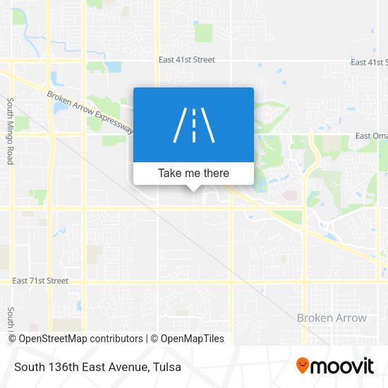 South 136th East Avenue map