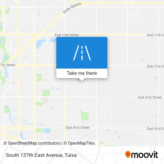 South 137th East Avenue map