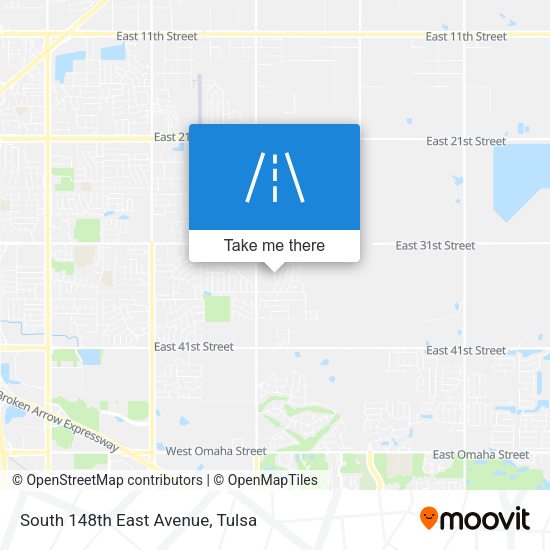 Mapa de South 148th East Avenue
