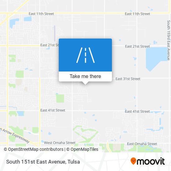 South 151st East Avenue map