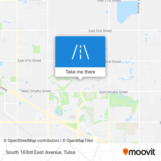 South 163rd East Avenue map