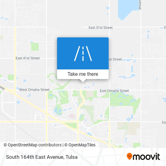 South 164th East Avenue map